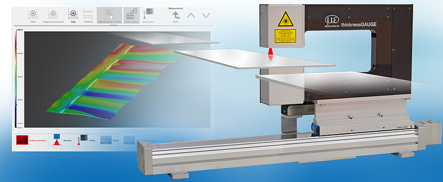 Inline-Profilauswertung mit thicknessGAUGE 3D