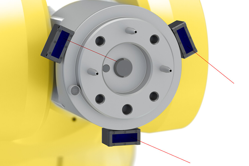 optoNCDT 1900 laser sensor on robot arm