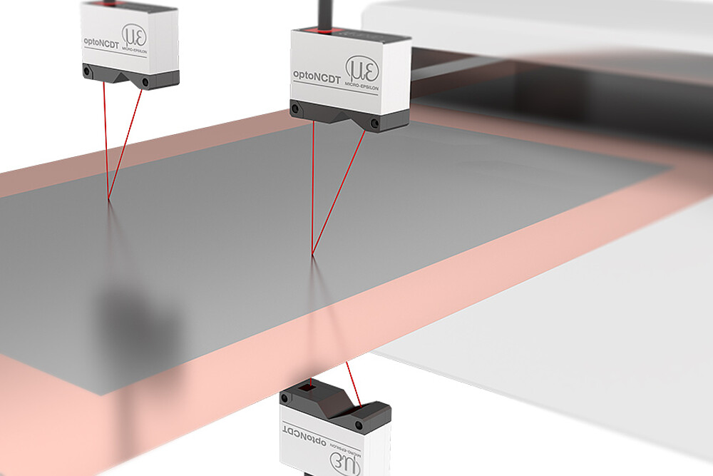 Laser Sensor Thickness Measurement