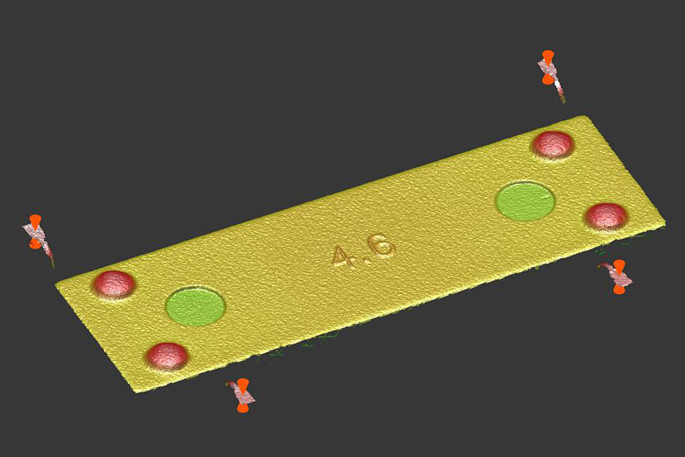 Coplanarity measurement of contacts on electrical components