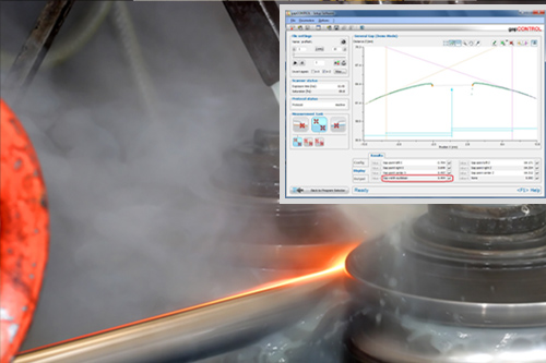 Gap measurement in forming lines 