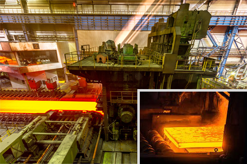 Monitoring slab thickness during rolling operations 